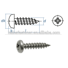 DIN7981 Vis en acier inoxydable en acier inoxydable, vis à tête cylindrique DIN7981